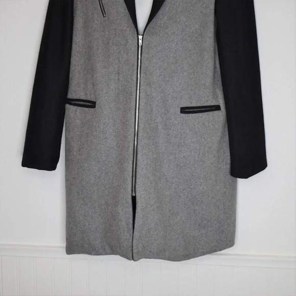 Asilio Coat Midi Colorblock Sz S Wool Preppy Academia Minimalist Neutral - Picture 3 of 16